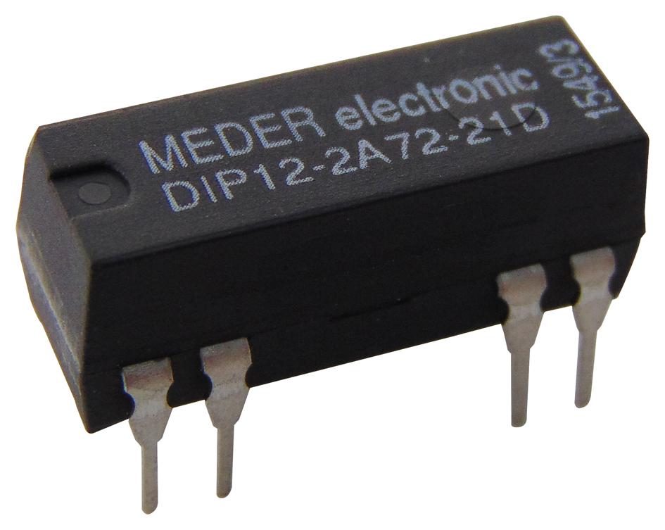 Standexmeder Dip12-2A72-21D Relay, Reed, Dpst-No, 200V, 0.5A, Tht