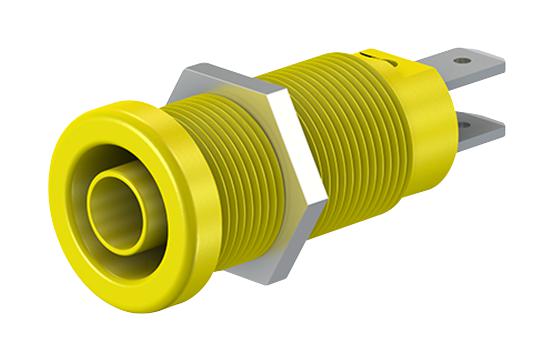 Staubli 66.9131-24 Socket, 4Mm, Shrouded, Yellow