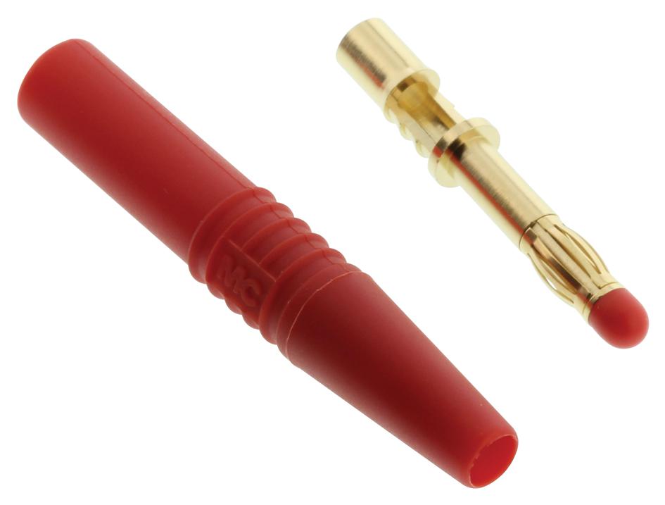 Staubli 22.1025+22.2260-22 Plug, 4Mm, Red, Pk5