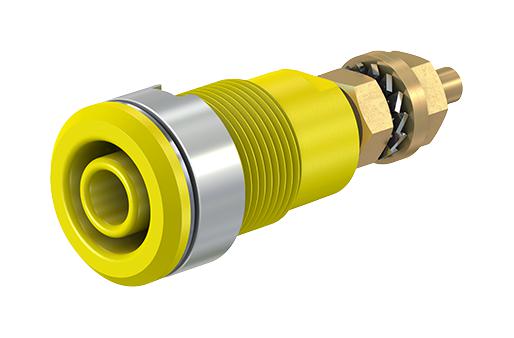 Staubli 23.3020-24 Socket, 4Mm, Shrouded, Yellow, Pk5