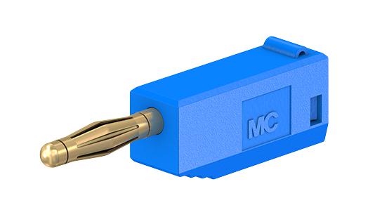 Staubli 22.1004 + 22.2030-23 Plug, 2Mm, Blue, Pk5