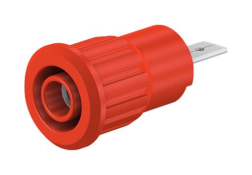 Staubli 23.3160-22 Socket, 4Mm, Press-Fit, Red, Pk5