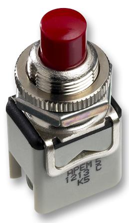 Apem 1213C6 Switch, Spst-No, 3A, 12Vdc, Solder/qc