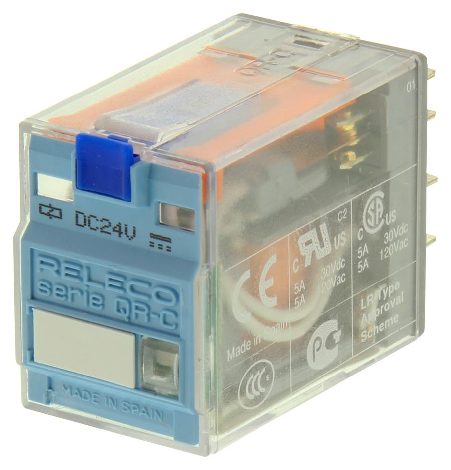 Releco C9-A41X24D Relay, 4Pdt, 250Vac, 30Vdc, 5A