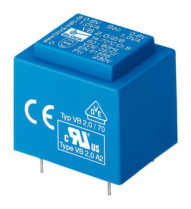 Block Vb1.0/2/9 Transformer, 1Va, 2 X 9V