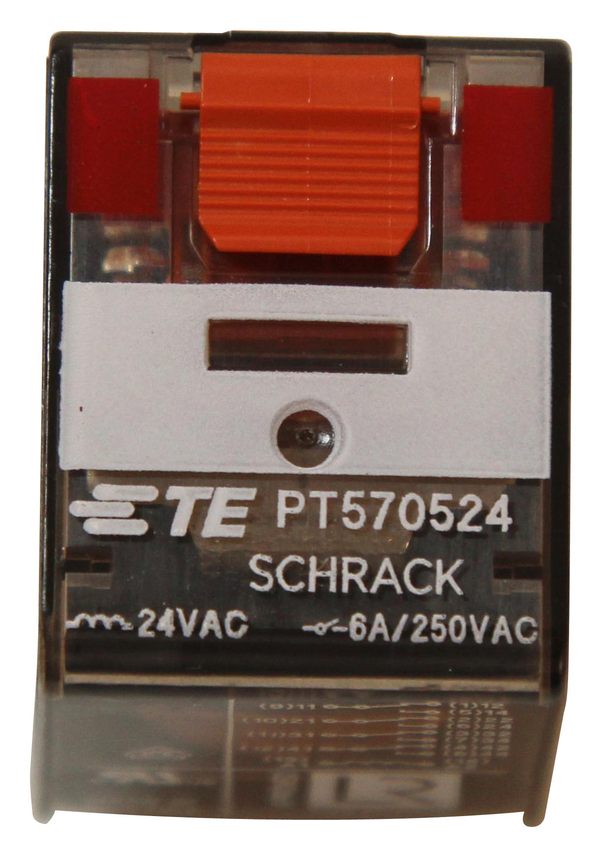 Schrack - Te Connectivity Pt570524 Relay, 4Pdt, 240Vac, 6A