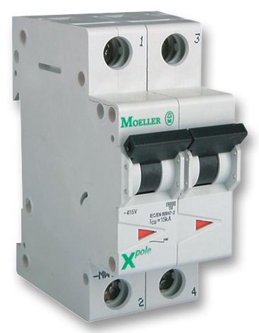 Eaton Moeller Faz-B25/2 Miniature Ckt Breaker, 2P, 25A, 415Vac