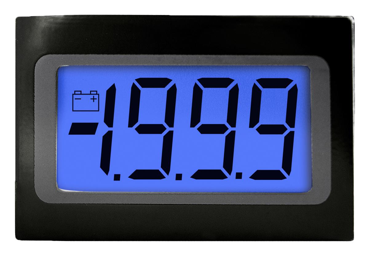 Lascar Sp400-Blue Voltmeter, Lcd, 3.5Digit, 9Pin