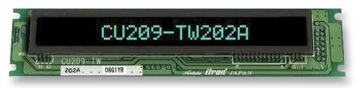 Noritake Itron Cu209-Tw202A Vfd Module, 1X20, 9Mm