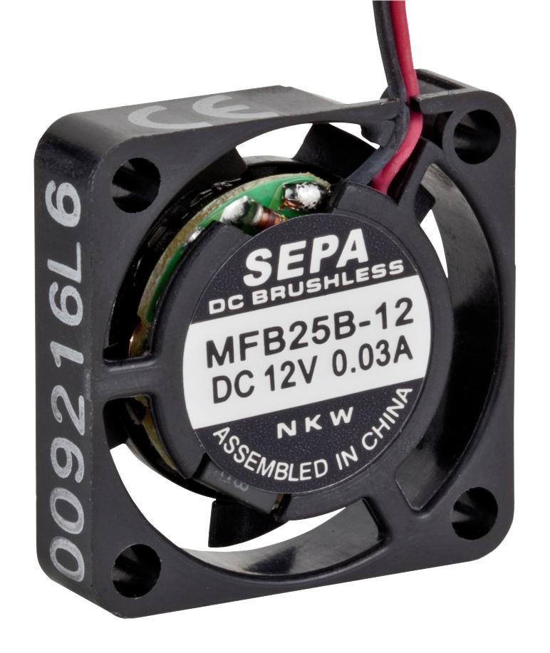 Sepa Mfb25B12 Fan, 25Mm, 12Vdc, 1.38M3/h, 17Dba