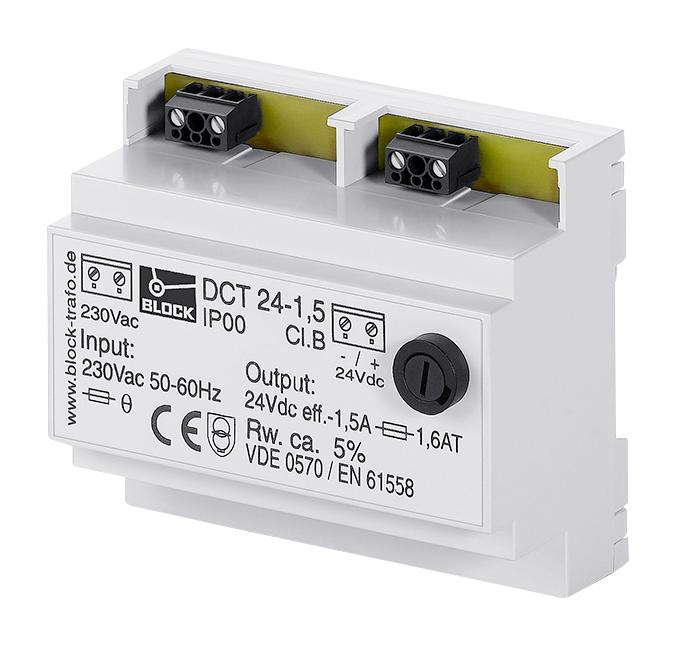 Block Dct12-1 Psu, Dc, Enclosed, 12V, 1A