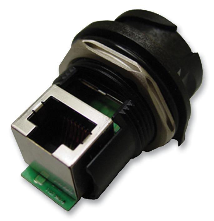 Amphenol Socapex Rjf Rb 71Ra In-Line Adapter, Rj45 8P Jack-Jack