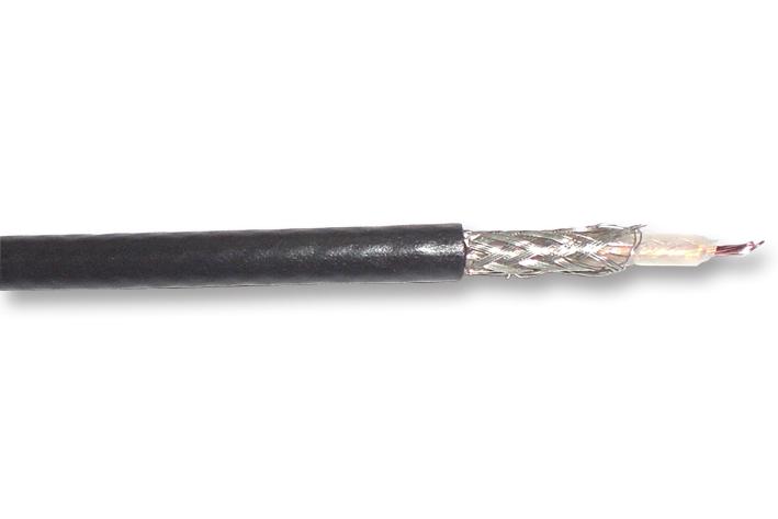 Alpha Wire 9158S Bk001 Coaxial Cable, Rg58, 50 Ohm, 305M