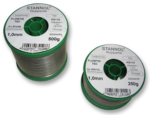 Stannol 574110 Solder Wire, Ks115, 1.2Mm, 500G