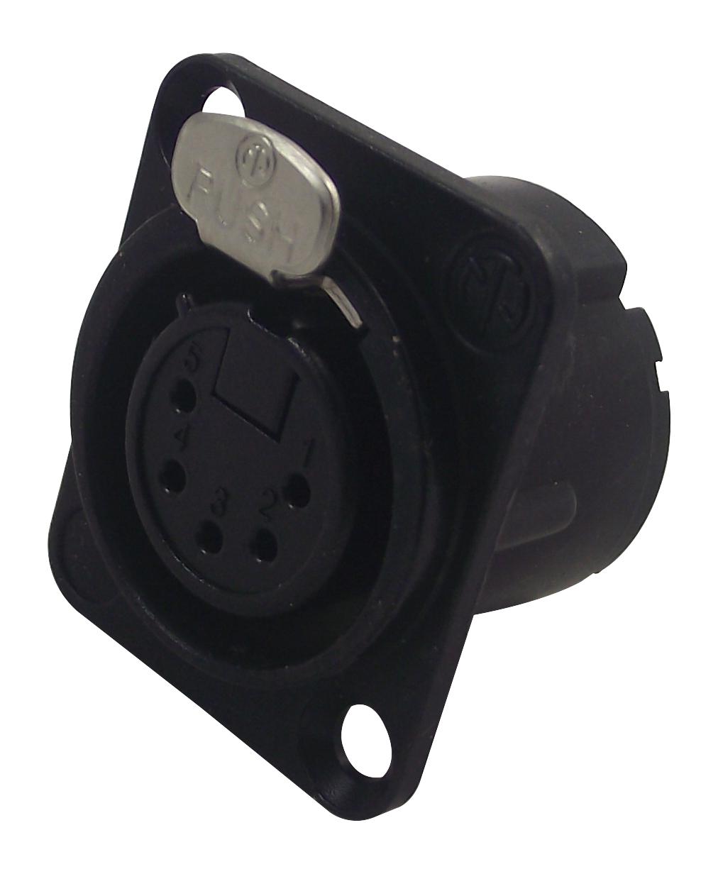 Neutrik Nc5Fd-Lx-B Socket, Xlr, Black, 5Pole