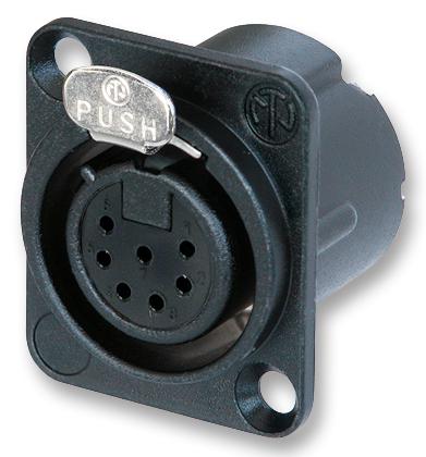 Neutrik Nc7Fd-Lx-B Socket, Xlr, Black, 7Pole