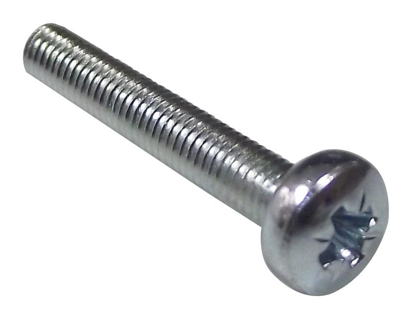 Tr Fastenings M3 12 Prstmc Z100 Screw, Pozi Pan, Steel, Bzp, M3X12,pk100