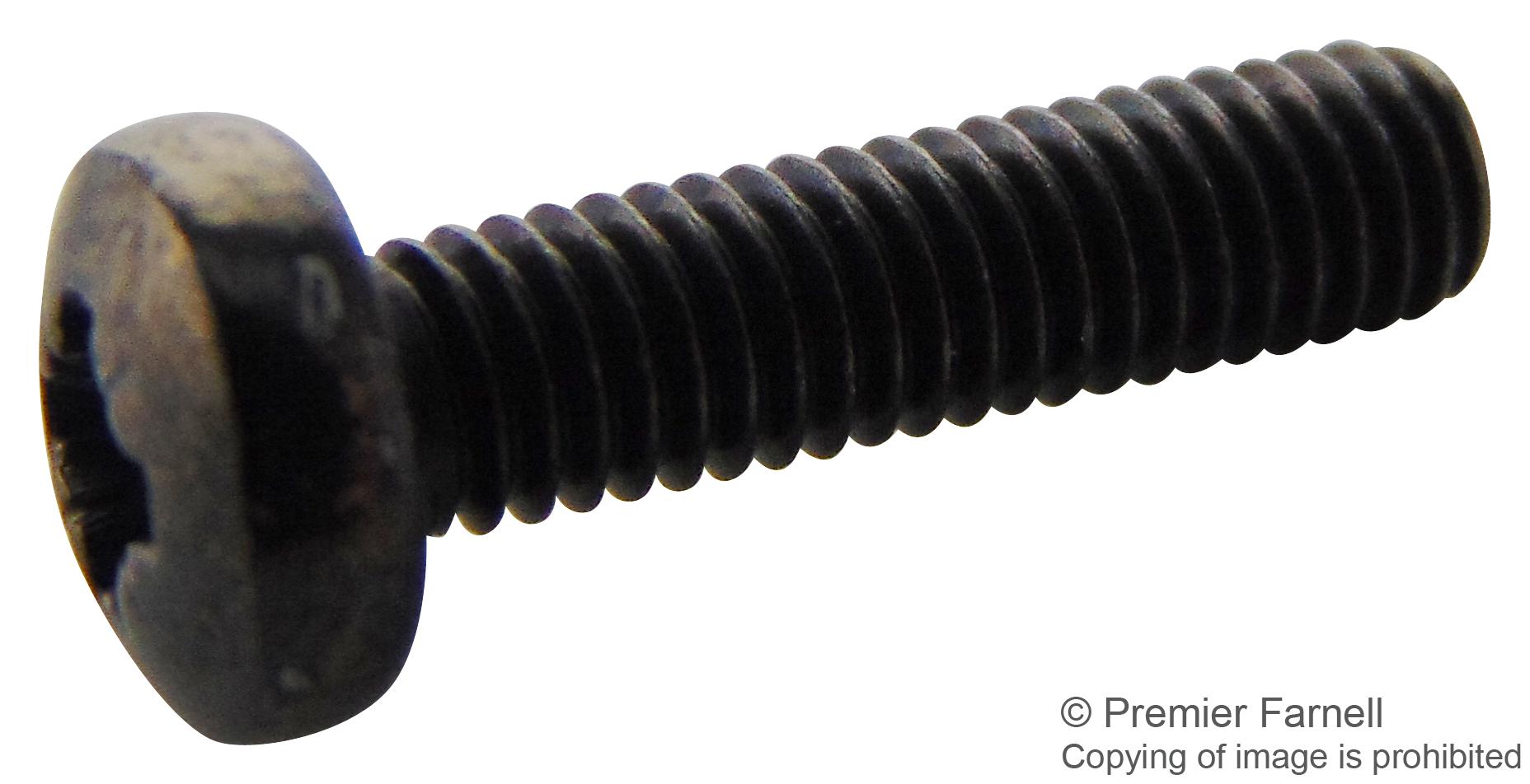 Tr Fastenings M312 Prstmcb100- Screw, Pozi Pan, Steel, Blk, M3X12,pk100