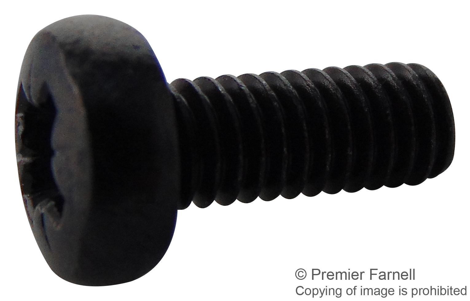 Tr Fastenings M410 Prstmcb100- Screw, Pozi Pan, Steel, Blk, M4X10,pk100