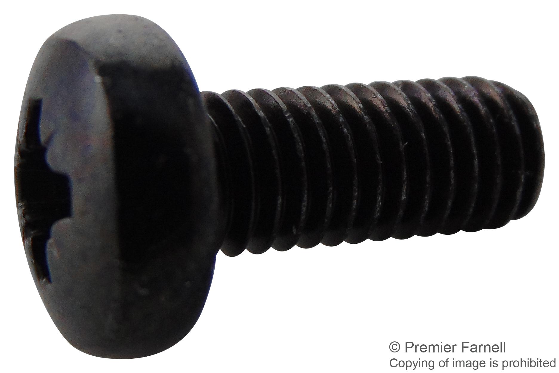 Tr Fastenings M512 Prstmcb100- Screw, Pozi Pan, Steel, Blk, M5X12,pk100