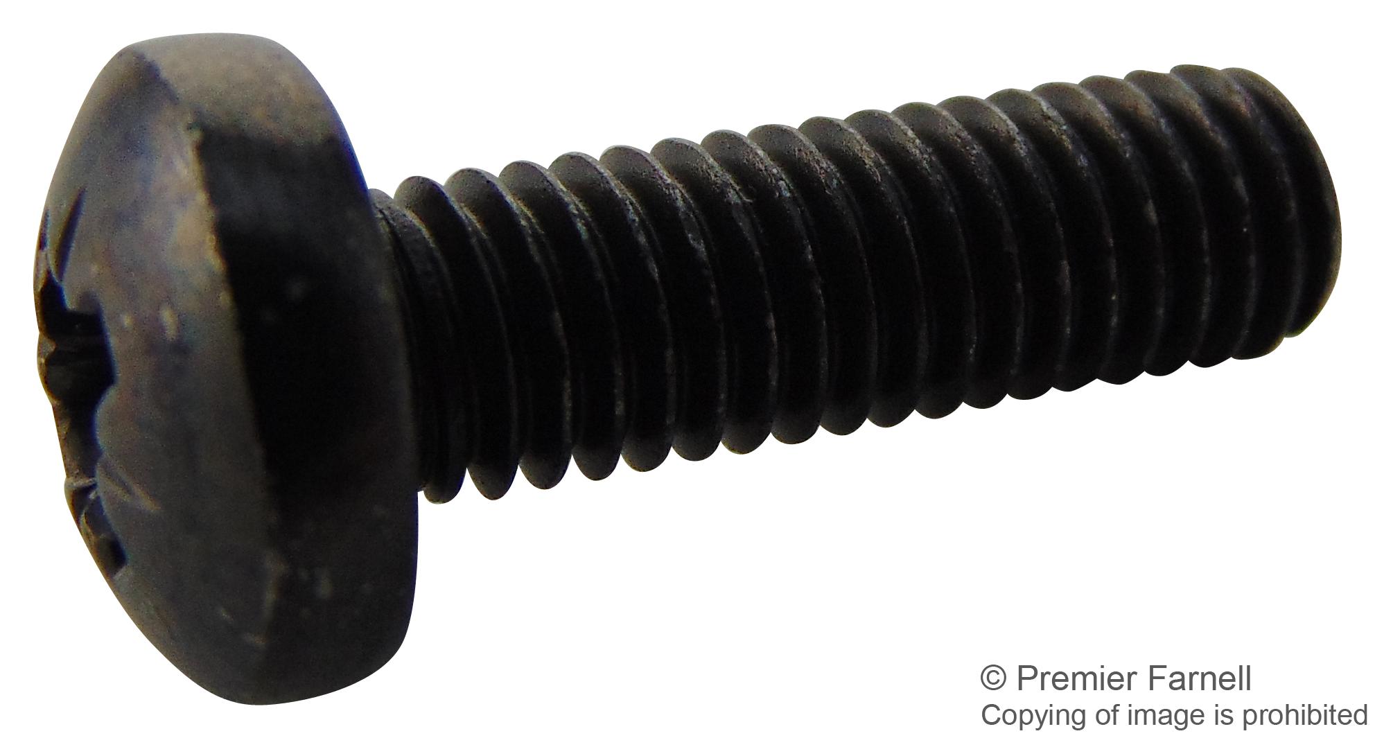 Tr Fastenings M516 Prstmcb100- Screw, Pozi Pan, Steel, Blk, M5X16,pk100