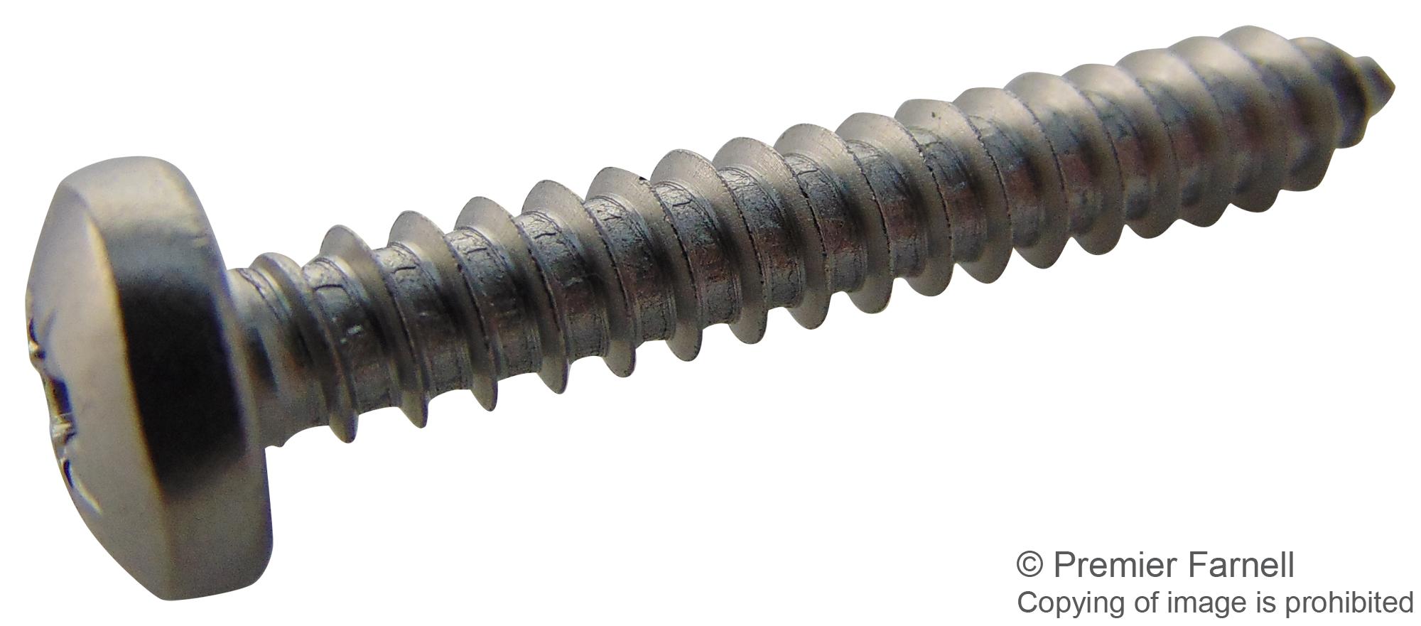 Tr Fastenings N101.250 Pra2Abs100- Screw, Pozi Pan, Steel, 10X1-1/4, Pk100