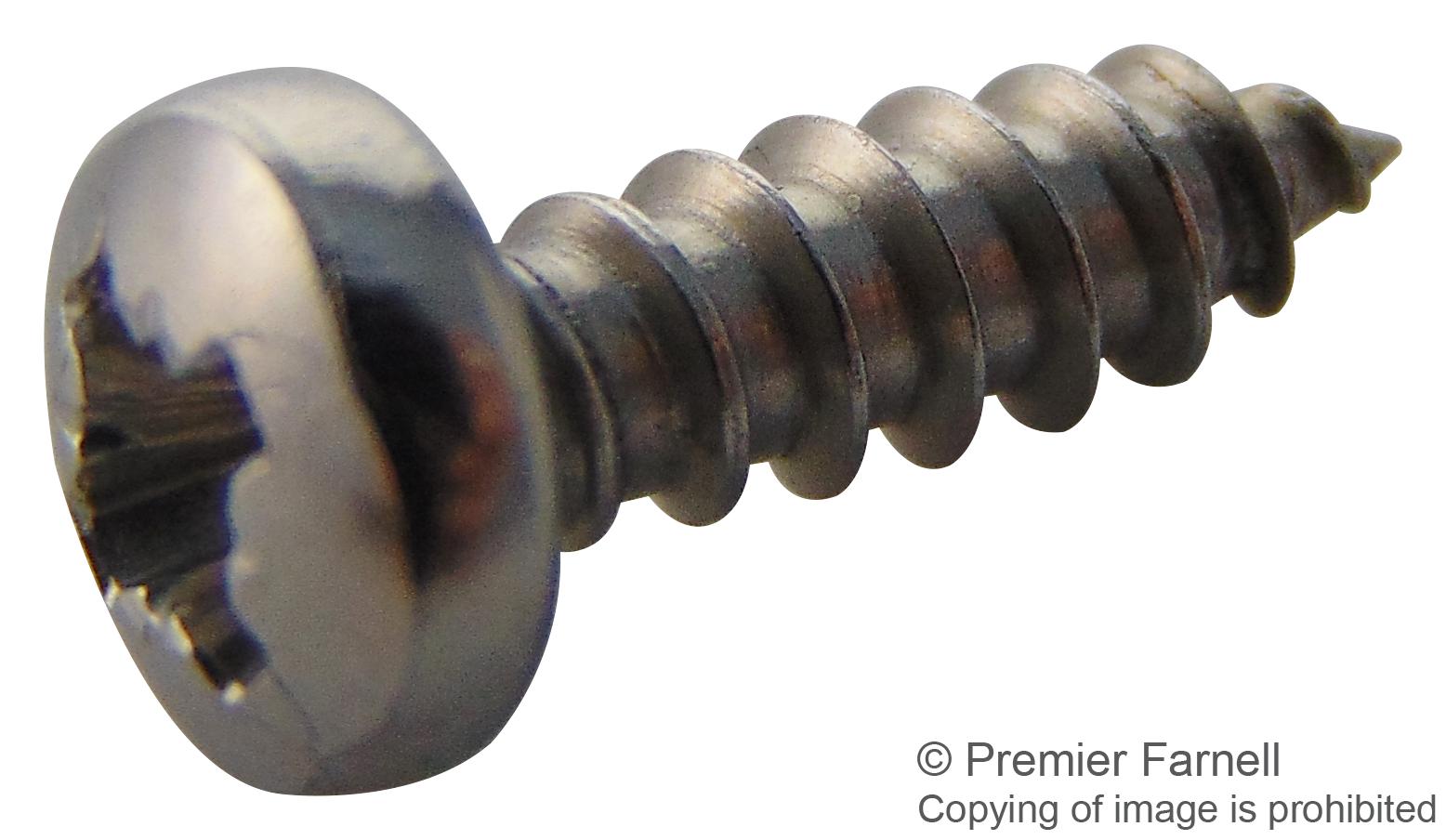 Tr Fastenings N40.375 Pra2Abs100- Screw, Pozi Pan, Steel, A2, #4X3X8,pk100