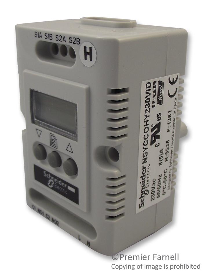 Schneider Electric Nsyccohy230Vid Humidity Controller, 110-240V, Hr 20-80%