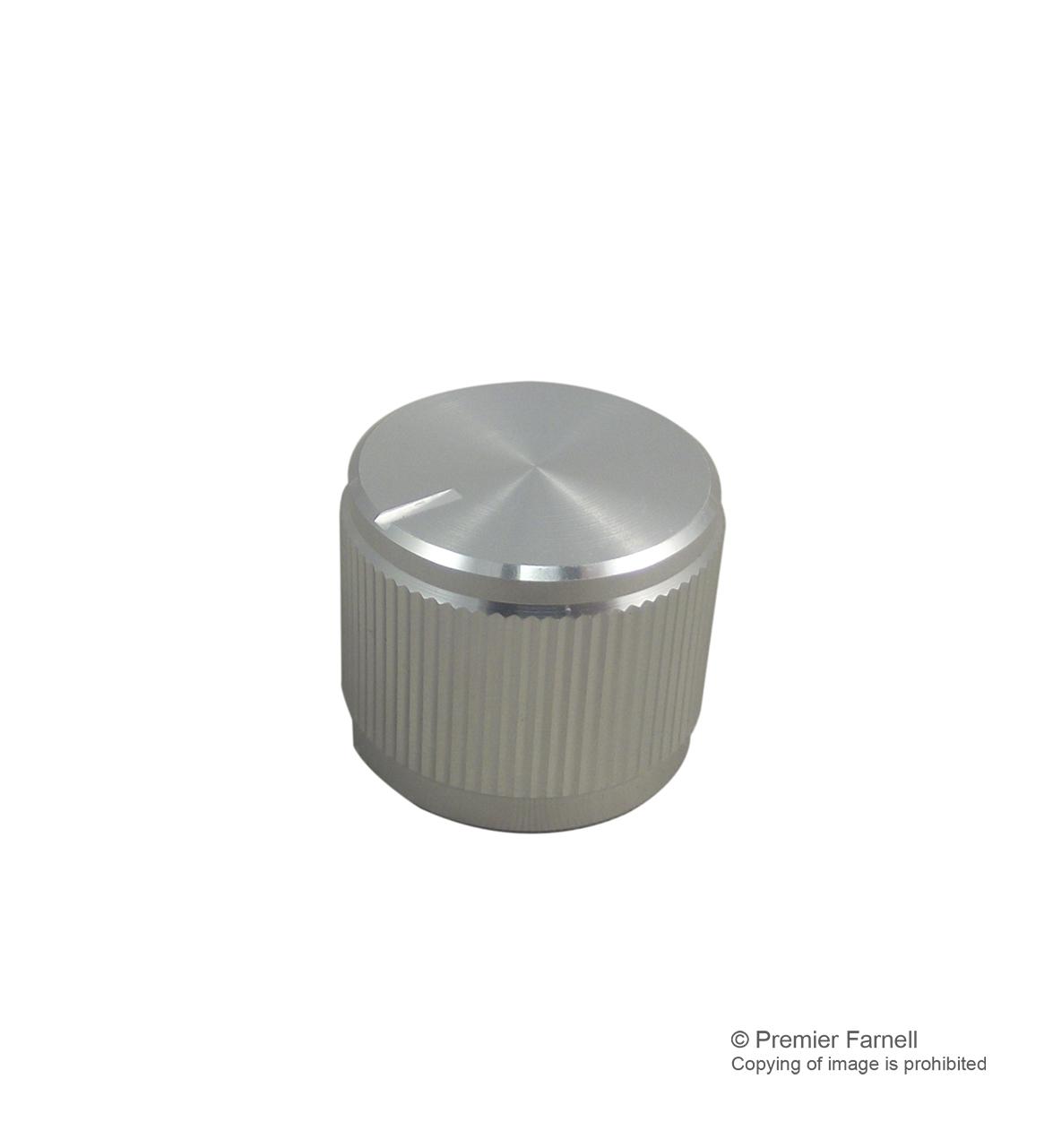 Multicomp 061-6005 Knob, Aluminium, Natural, 19Mm