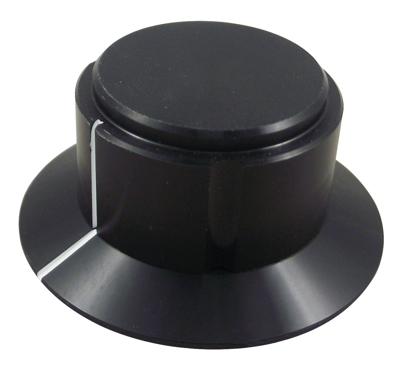 Multicomp Kb00053 Knob, Al, 23.8/35.5Mm, Black, 6.4Mm