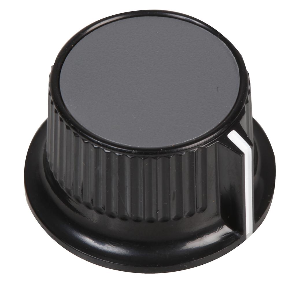 Multicomp Cp-Lb28-5-6D Knob, 28Mm, Black, Cap 6 Shaft