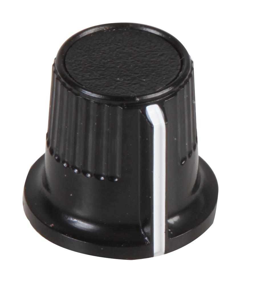 Multicomp Cp-Lb12-6-1D Knob, 12Mm, Black, Cap 3.2 Shaft