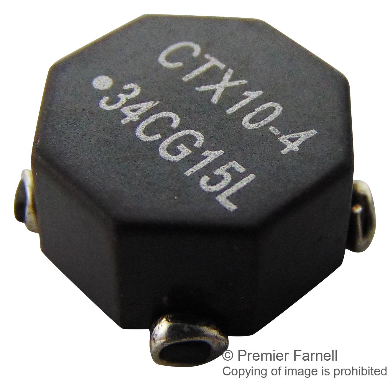 Eaton Coiltronics Ctx10-4-R Inductor, 9.6Uh, 5.4A, 20%