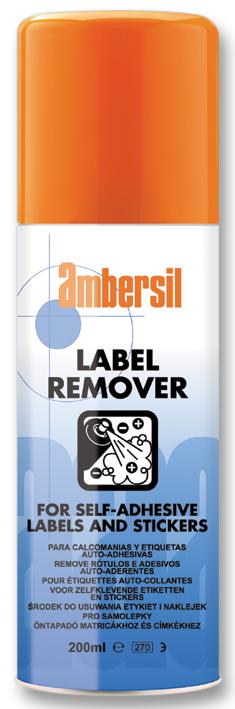 Ambersil Label Remover, 200Ml Cleaner, Label Remover, Aerosol, 200Ml