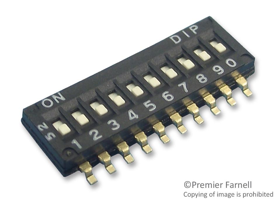 Multicomp Pro Mcdhn-10F-V Switch, Dip, Smd, 10 Way