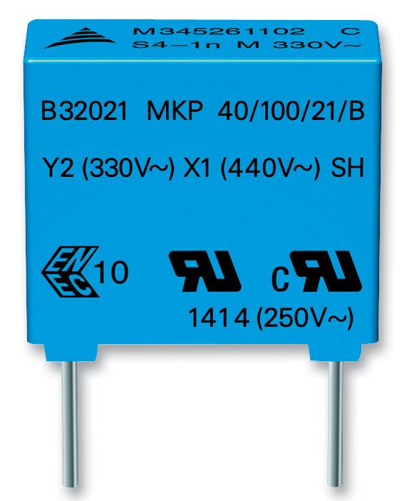 Epcos B32024A3824M000 Suppression Cap, 0.82Uf, Class Y2, 300V