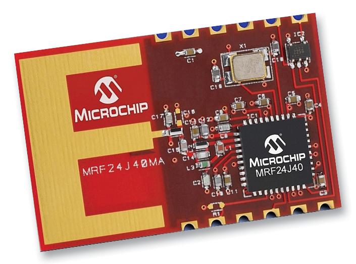 Microchip Mrf24J40Mat-I/rm Module, Rf Module, 2.4 Ghz Ieee 802.15.4