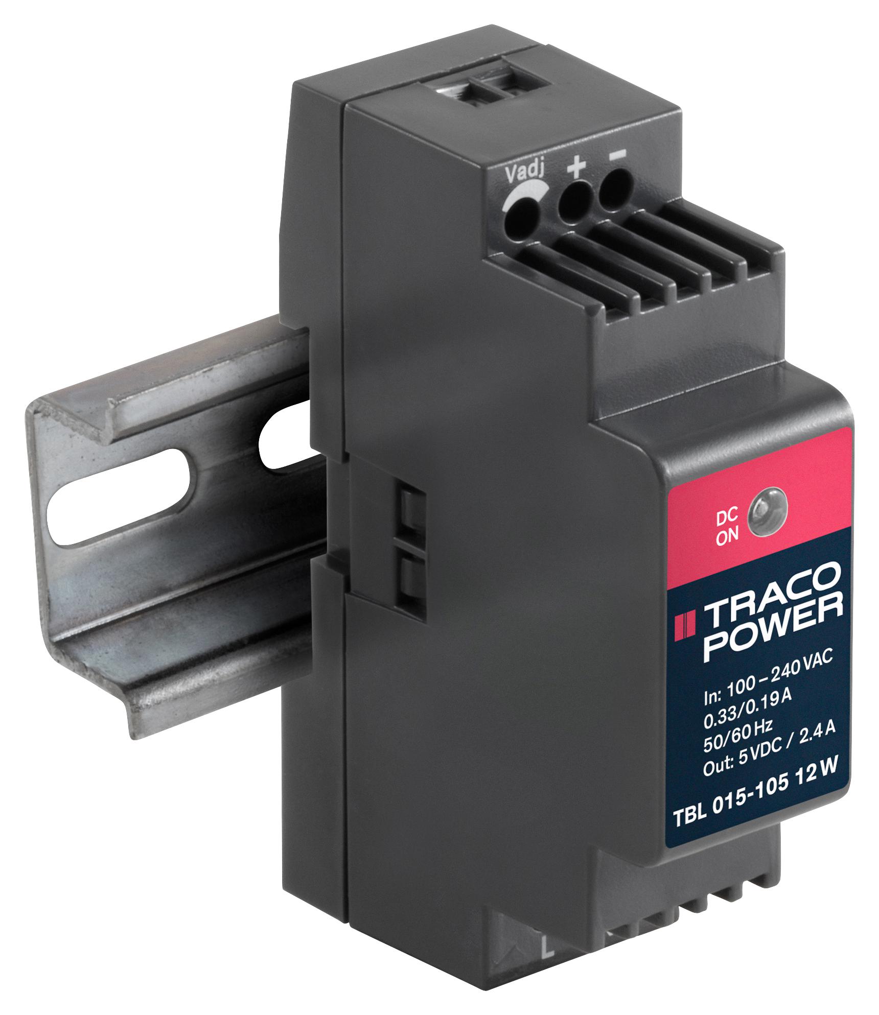 Traco Power Tbl 015-112 Ac/dc, 12V/1.3A/15W, Din