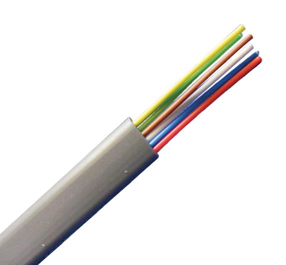 Multicomp Pro Mp009301 Cable, Flat, 7X0.15Mm, Grey, 100M