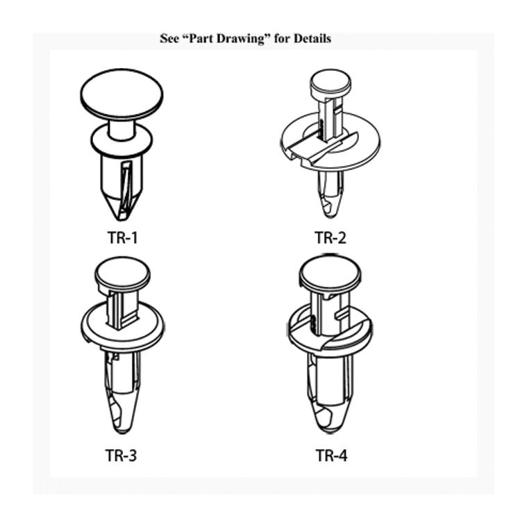 Essentra Components Tr-4 Tough Rivet, Nylon 6.6, 8.3Mm, Black