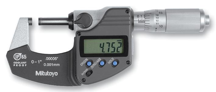 Mitutoyo 293-334 Digital Micrometer 0-1/0-25Mm Ip65