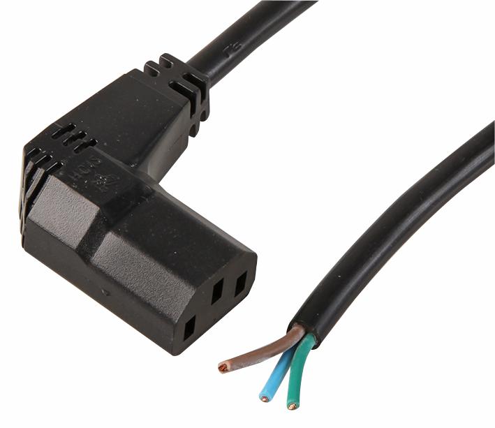 Multicomp Pro Sh10186R Lead, 90 Iec To Bare, Black, 3.5M