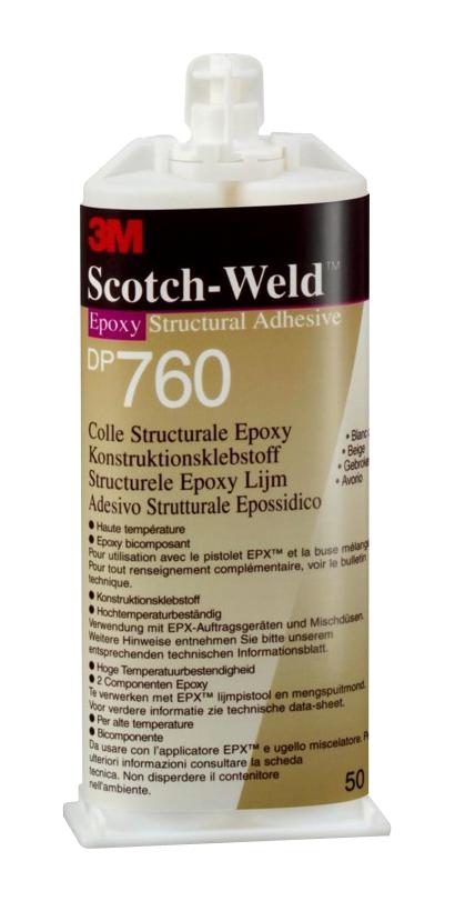 3M Dp760 Adhesive, Epoxy-2, 50Ml, Wht, Cartridge