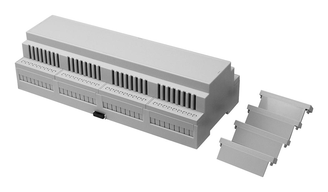 Camdenboss Cnmb/12V/kit Enclosure, Din Rail, Vented, M12, Kit