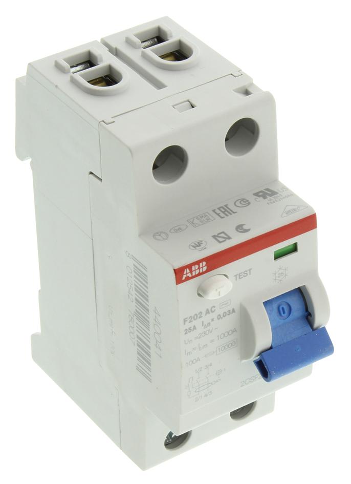 Abb F202Ac-40/0.03 Rccb, 2 Pole, 40A, 30Ma Trip