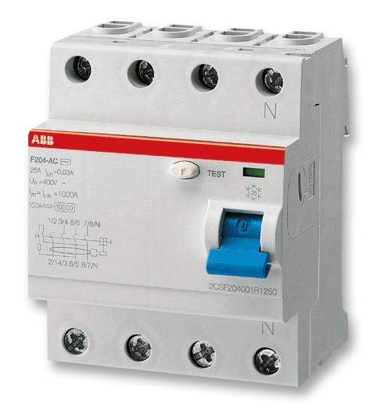 Abb F204Ac-63/0.03 Rccb, 4 Pole, 63A, 30Ma Trip