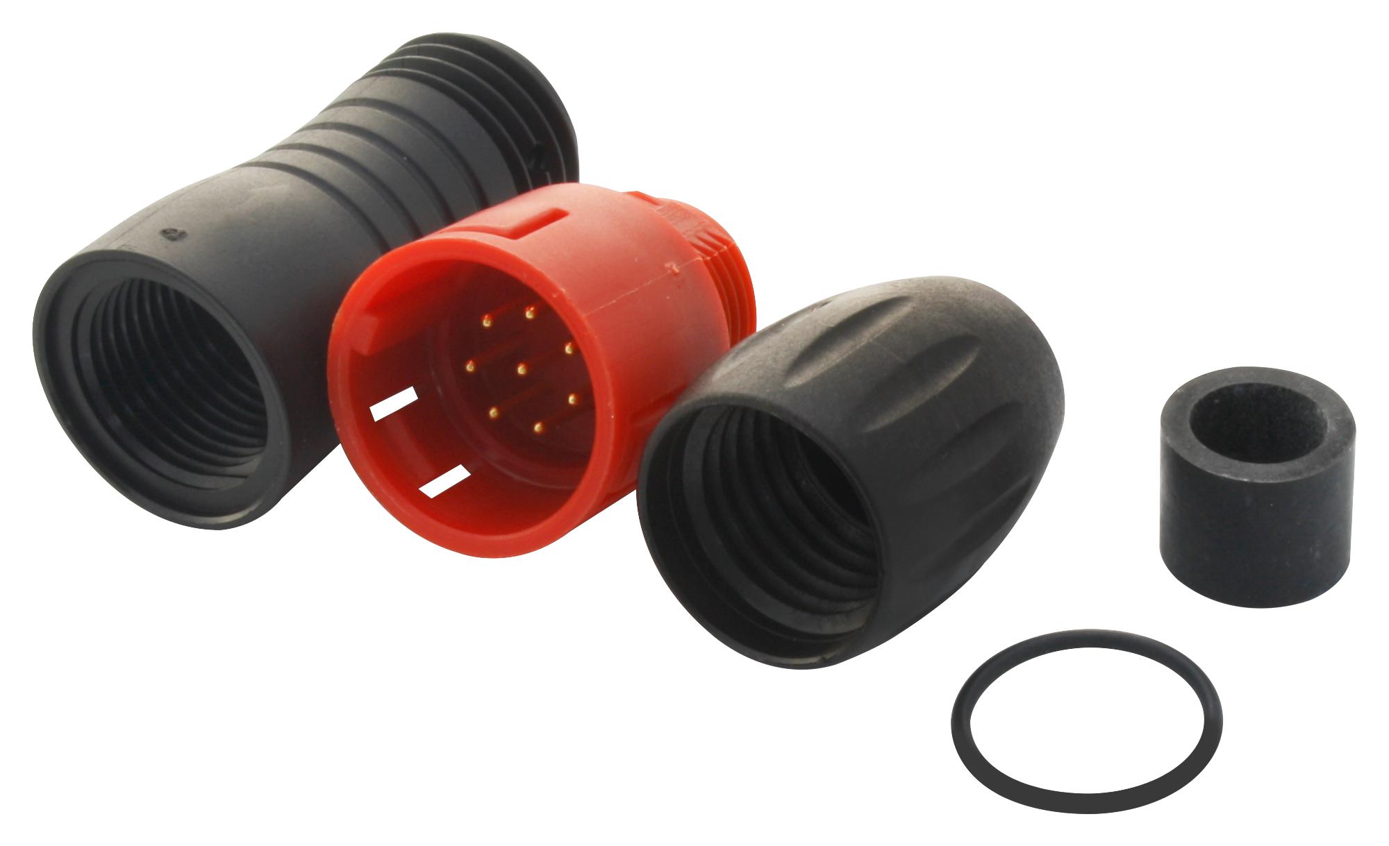 Binder 99-9125-50-08 Plug, Free, 4-6Mm, Red, 8Way