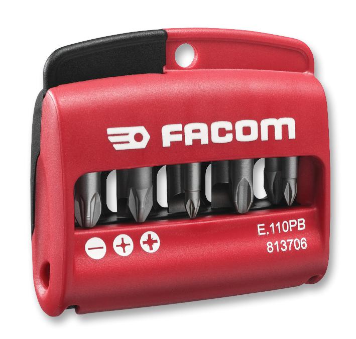 Facom E.110Pb Bit, Set Of 10 Bits + Bit Holder