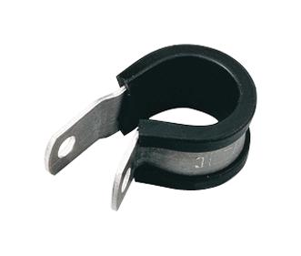 Hellermanntyton Alu7C-Alucr-Nabk-C1 Cable P-Clip, Al/cr, Black, 8Mm