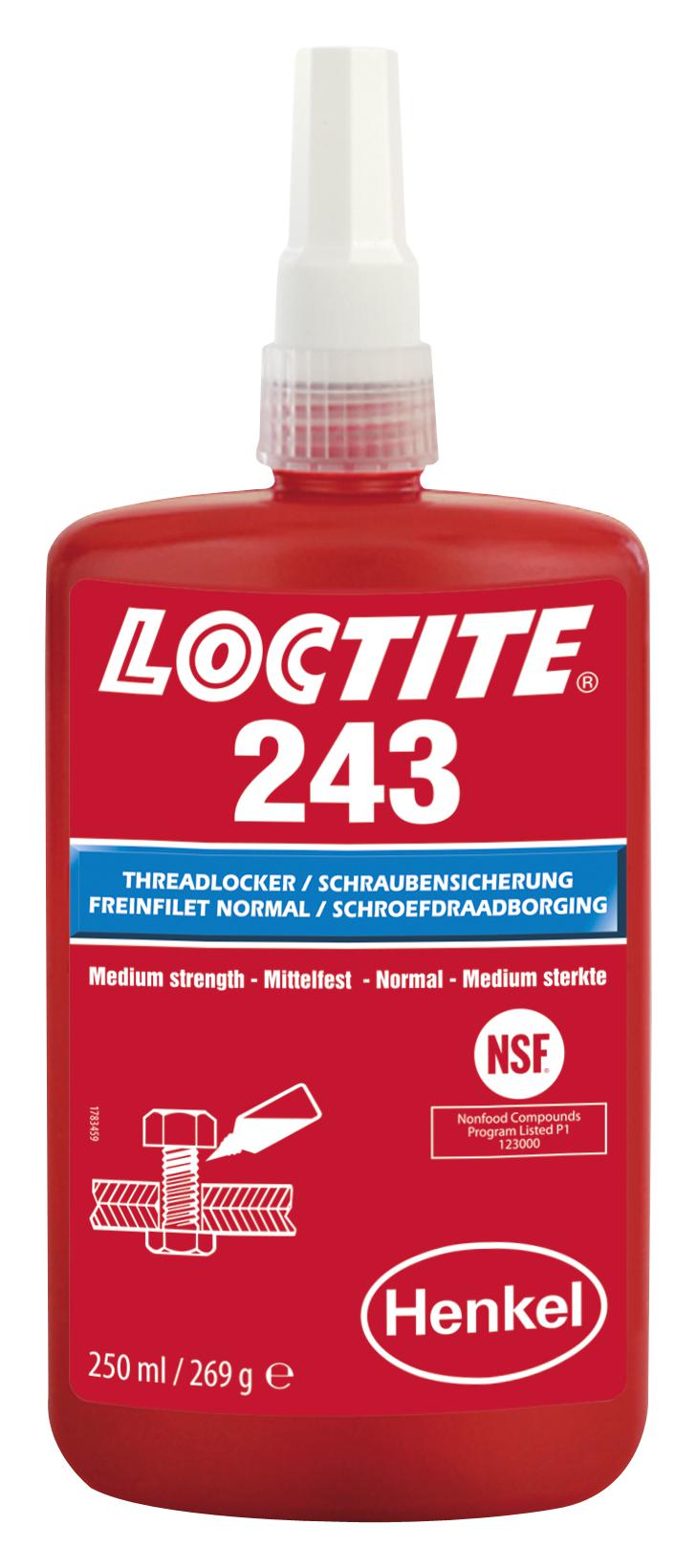 Loctite 243, 250Ml Threadlock, 250Ml, Loctite 243